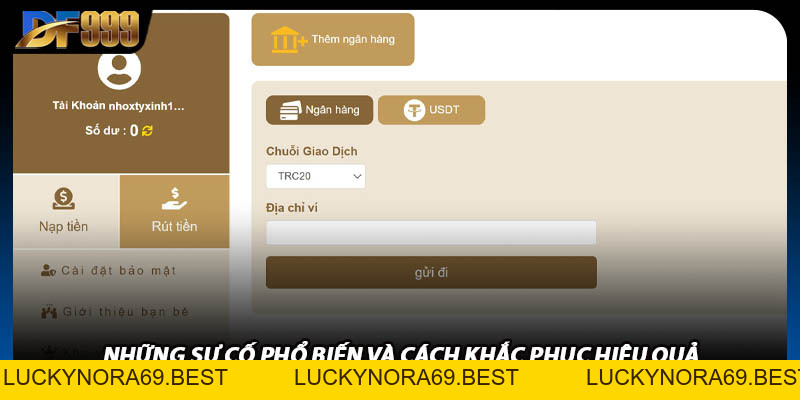 Rút Tiền DF999 Linh Hoạt Nhiều Hình Thức Khác Nhau Tiện Lợi